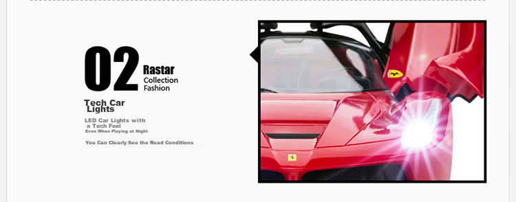 Rastar Remote Control Car Model, Children's Toy Car, USB Charging Ferrari FXXK, 1:14 Scale Red 79260, New Year Gift 8