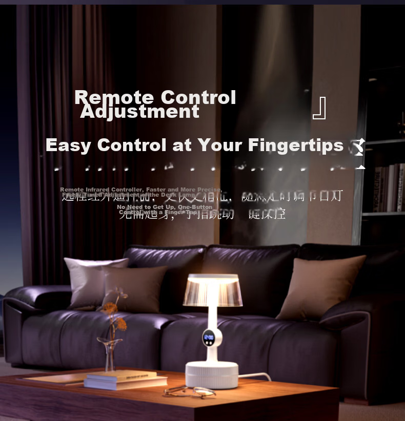 ZIDENG Smart Voice Control Desk Lamp USB Power Strip Socket Bedroom Luxury Voice-Activated Bedside Dormitory Lamp 12