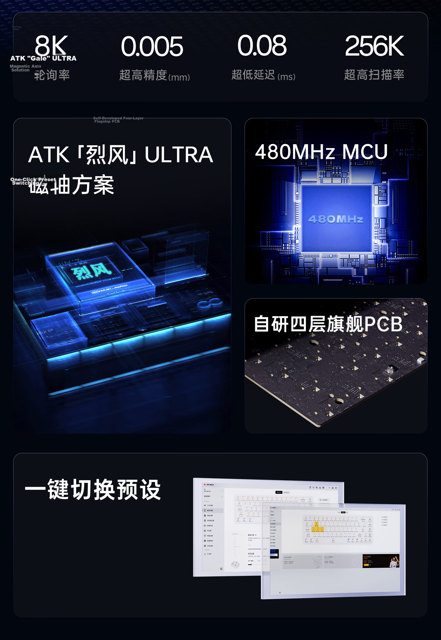 ATK68RX Magnetic Switch Keyboard Wired Single Mode Customized Esports Valorant Foggy Transparent Keycaps RT Mode 68-Key Gaming Office Mechanical Keyboard Pink - Mixed Yuan Switches 3