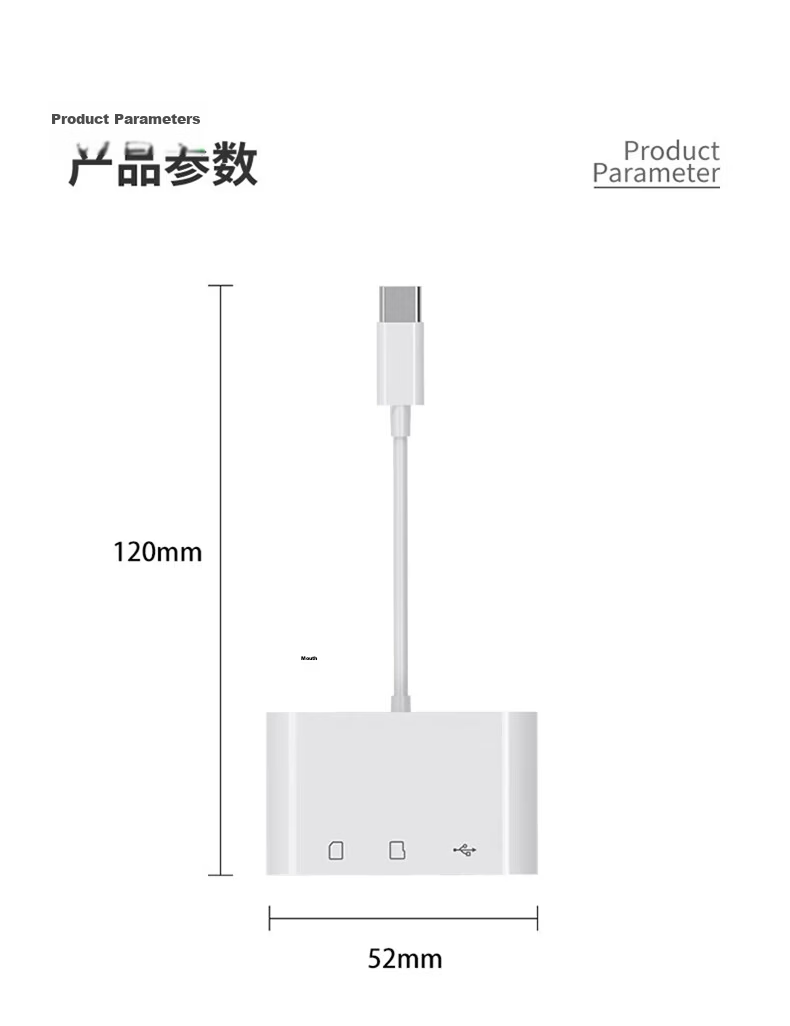 Liantuo Type-C/USB Multifunctional High-Speed SD/TF 3-in-1 OTG Card Reader Compatible with Apple 16/17 MacBook USB Flash Drive Camera Surveillance Dash Cam Memory Card 9