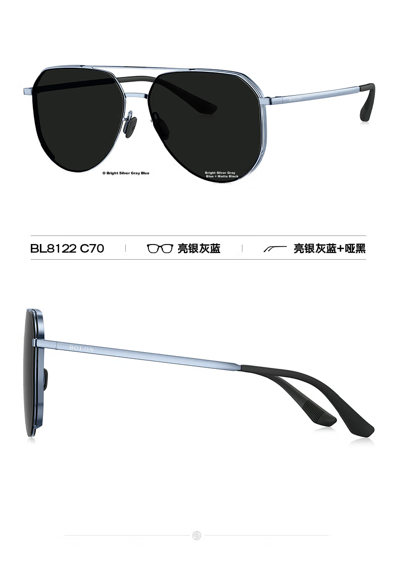 BOLON Sunglasses, Polarized Driving Fishing Sun Protection Glasses for Men, Toad-Shaped Sunglasses, Gift for Boyfriend, Trendy BL8122C12 18