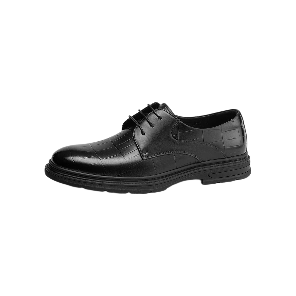 Aokang [Wanbu Series], Aokang Men's Shoes, Spring And Autumn Business Formal Lace-Up Work Office Leather Shoes, Black, Size 41