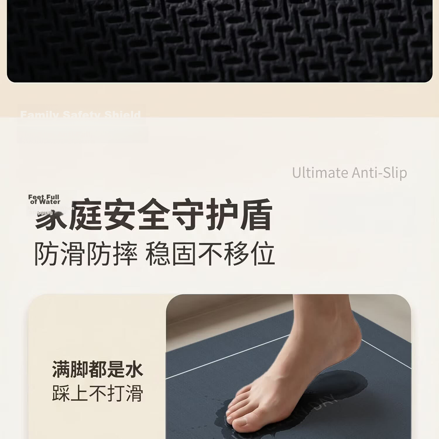 Aijiepu Bathroom Diatom Mud Quick-Dry Absorbent Non-Slip Floor Mat for Toilet Entrance Home 40x60cm 11