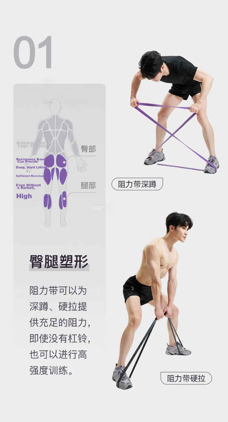 Mdikawe Elastic Resistance Band for Fitness, Rehabilitation, Leg Training, Men And Women, Pull-Up Assistance, Yoga, Gree 6