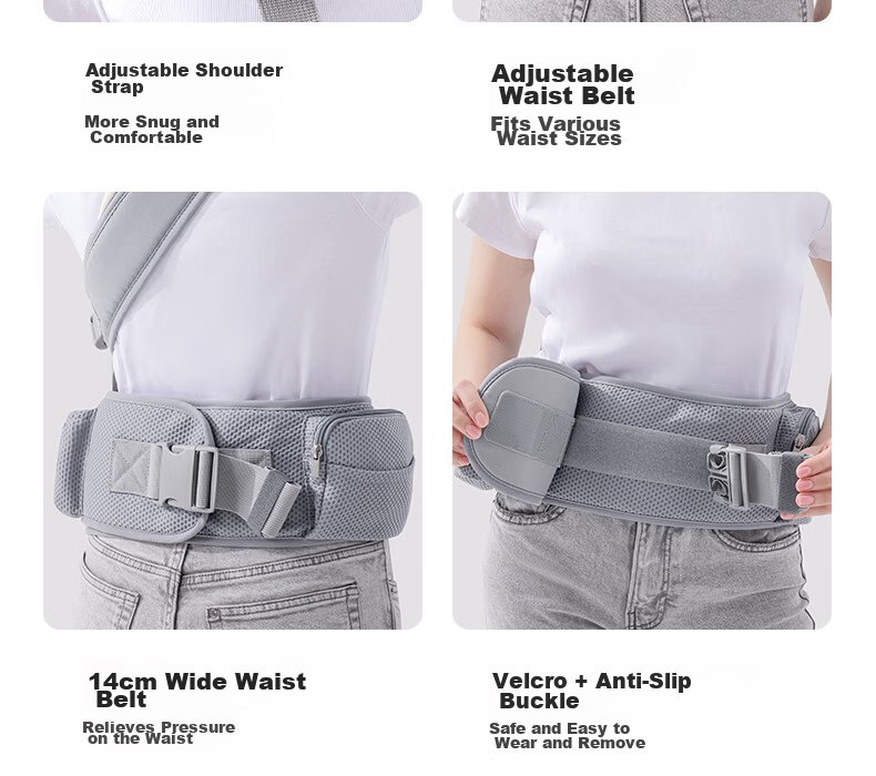 Betis Waist Stool Baby Carrier Front Carry Waist Stool 0-36 Months Dual Use Baby Carrier Mos Blue 22