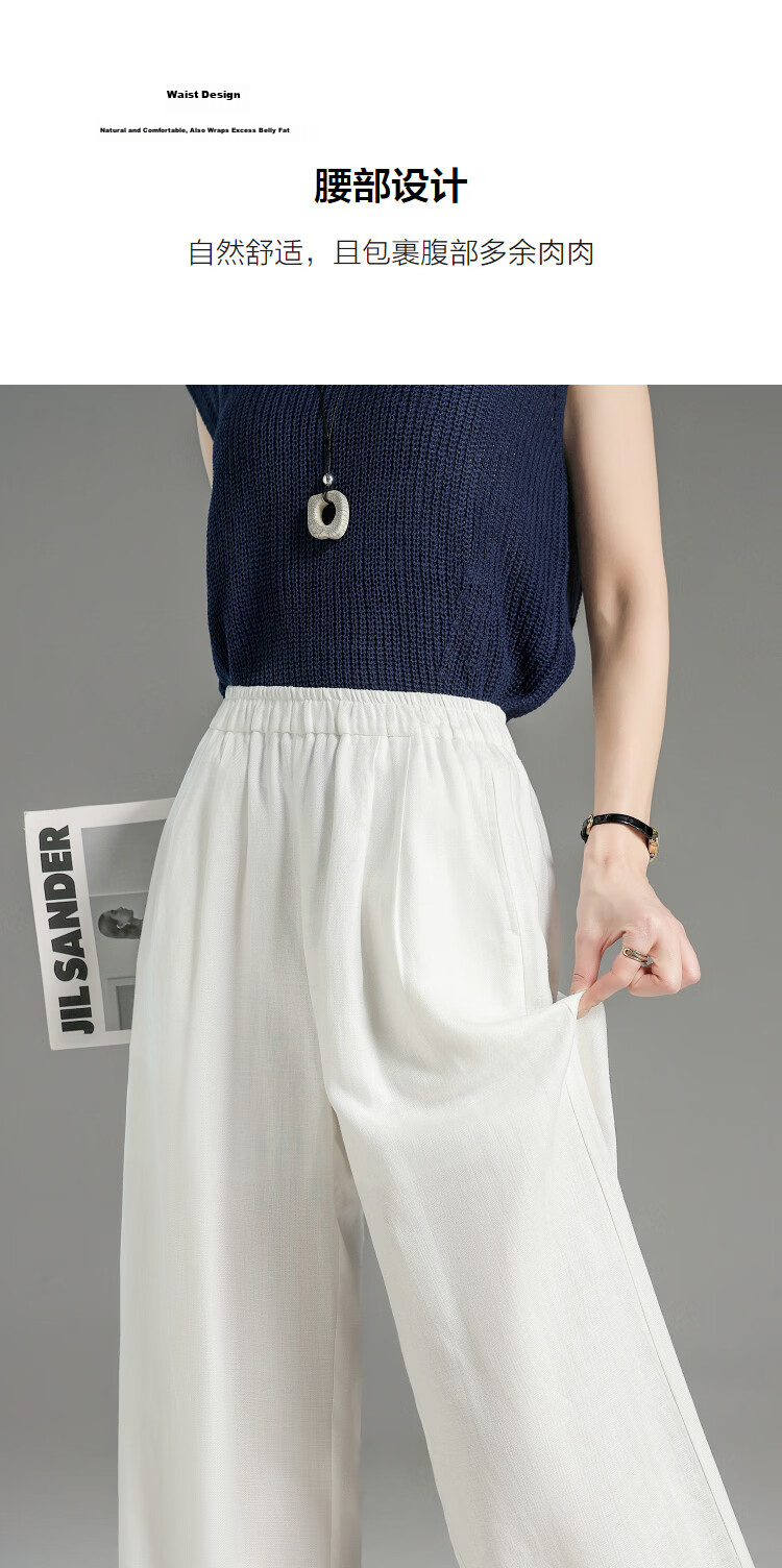 Demana [with Linen Lyocell] Summer Cropped Carrot Pants Intellectual Style Pleated Waist Slimming Casual Pants for Women Premium Feel 7
