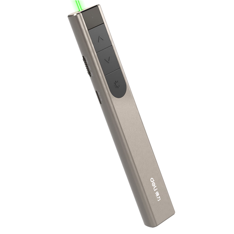 Deli Laser Pointer Bright Green Light Presentation Clicker Large Conference Presenter Teacher PPT Remote Lecture Hall Laser Pointer 2812