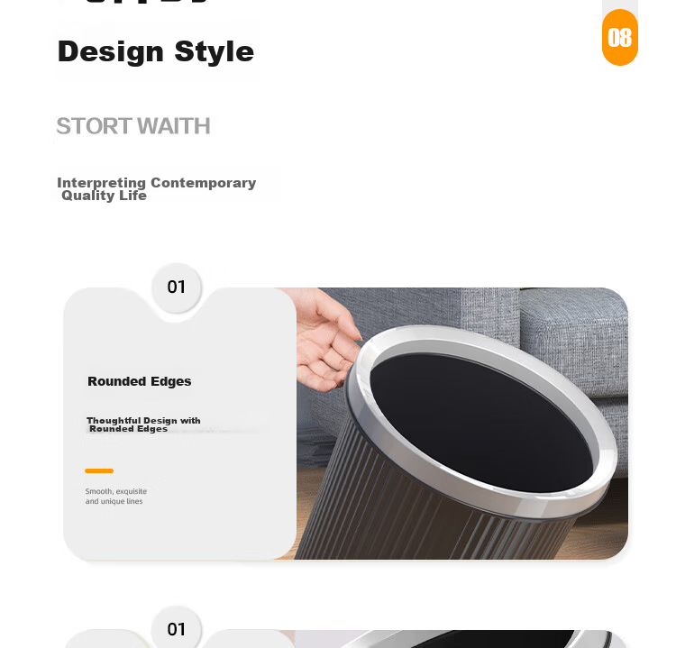 Bendi Metal Mesh Trash Can, 9L, Set of Three, Lidless, Large Size, Office Garbage Bin, Living Room Wire Mesh Wastebasket 21