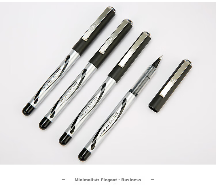 AIHAO Signature Pen, 0.5mm Black, Direct Liquid Rollerball Pen, Bullet Tip, Office Use, Water-Based Ink, Large Capacity Direct Liquid Pen, AH2000 5
