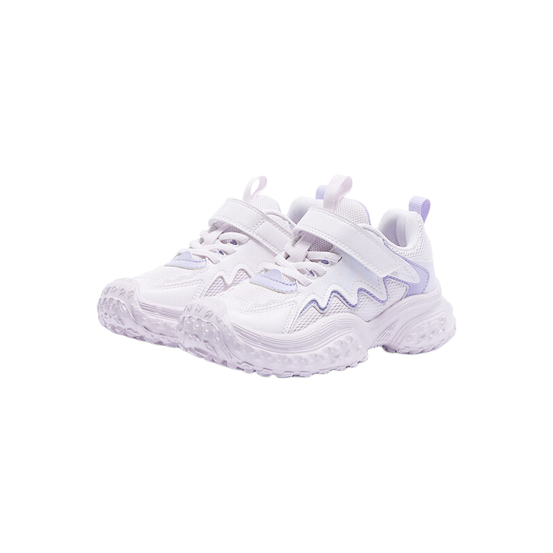 361° Kids Sports Shoes 2026 Spring Boys and Girls Toddler 3-7 Years Soft Elastic Wear-Resistant Casual Running Shoes Purple Size 32