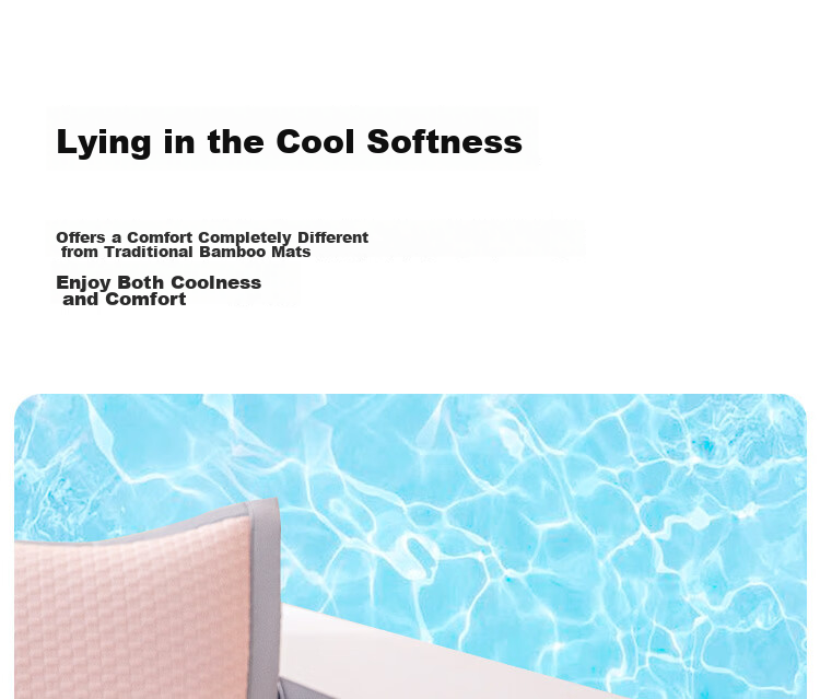 Teenie Weenie Class A Ice Bean Cooling Bed Sheet Summer Cool Ice Silk Mattress Cover Machine Washable Soft Double Air Conditioning Mat 1.5m Bed 11