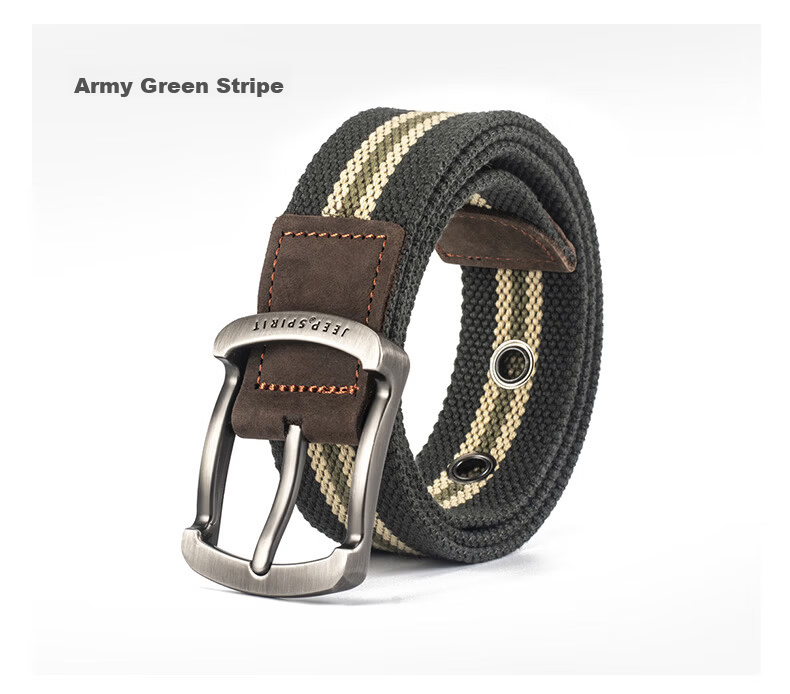 JEEP SPIRIT Men's Canvas Belt Durable Fashion Waistband Korean Style 11