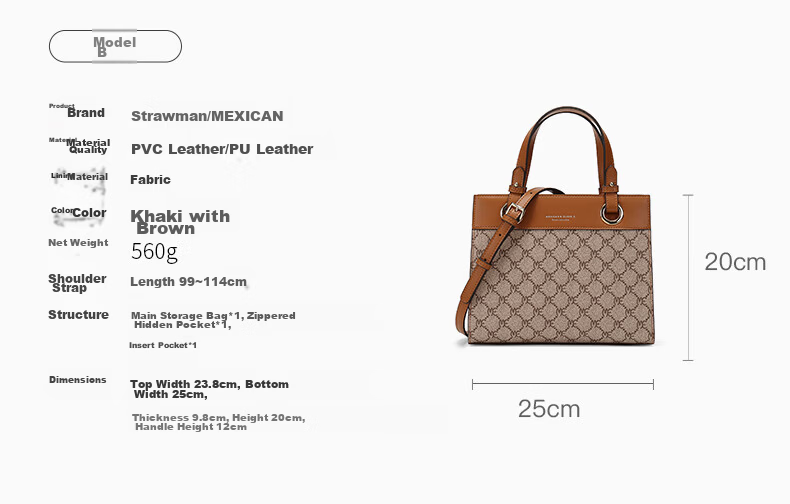 MEXICAN Handbag for Women, 2026 Light Luxury Shoulder Crossbody Bag, Tote Mom Bag, Valentine's Day Gift for Wife Or Girlfriend 10