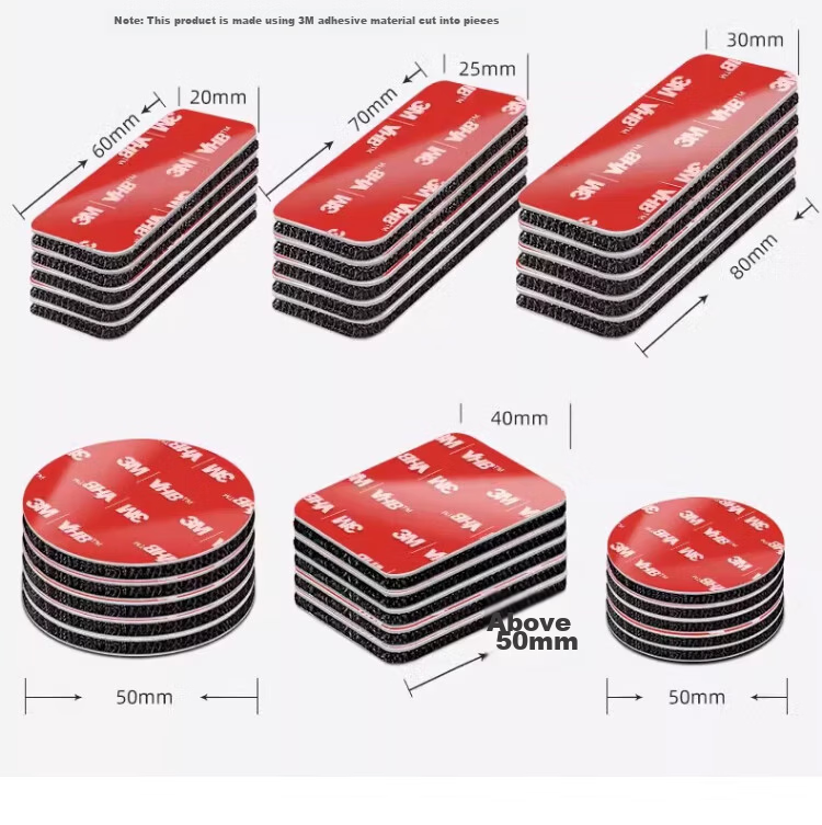 3M Adhesive Velcro, Self-Adhesive Foot Pads, Fixed Stickers, Self-Adhesive High-Adhesion Heat-Resistant Hook And Loop Fasteners, 25*70mm 22