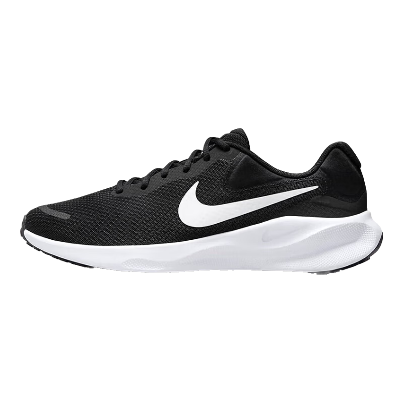NIKE Men's Running Shoes REVOLUTION 7 Sports Shoes Spring Summer FB2207-001 Black White Size 42.5