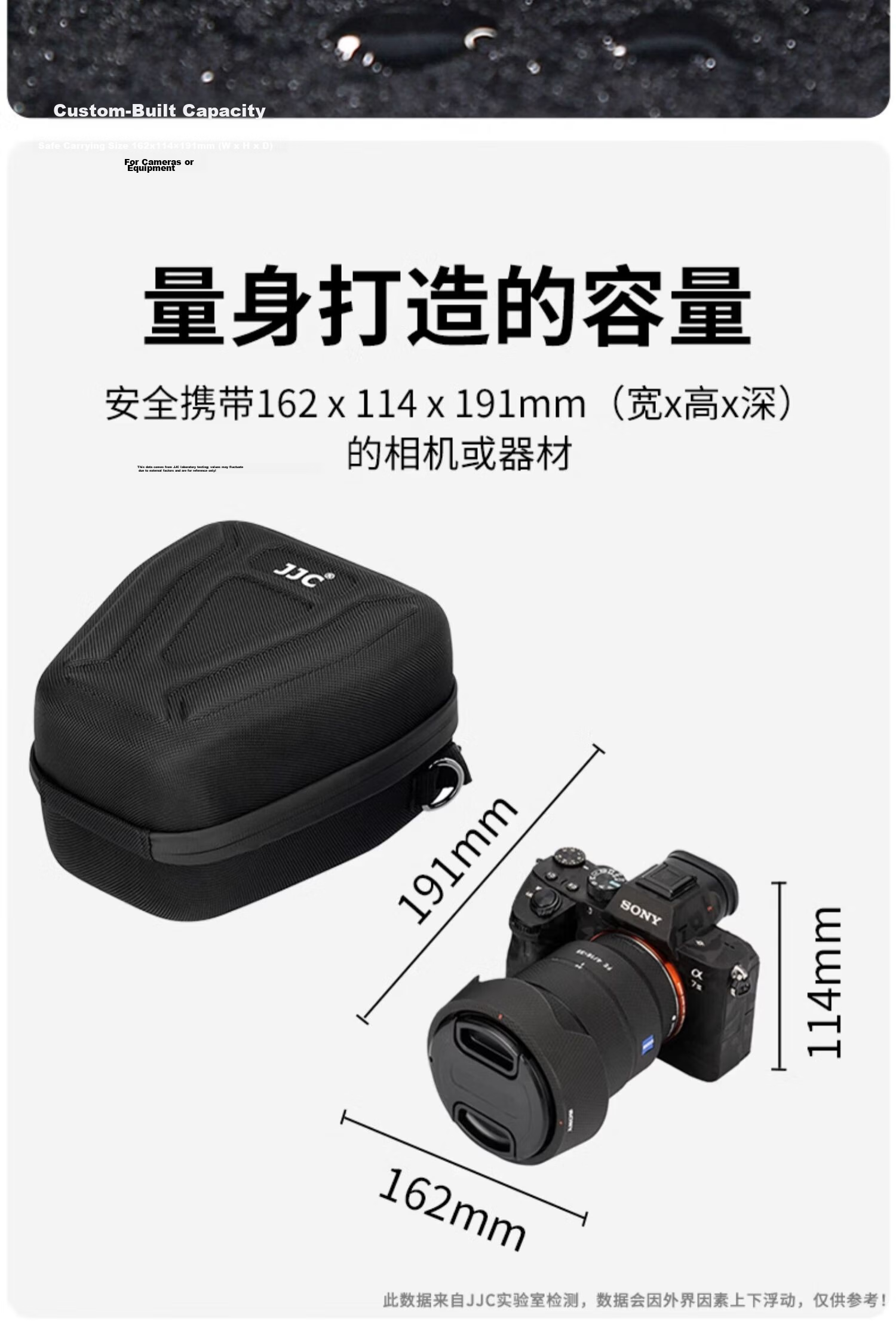 JJC Camera Triangle Bag DSLR Mirrorless Storage Protective Case for Canon R8 R6 II Sony A7M4 Nikon Z50 II Z6 III Fuji XT50 Accessories 5