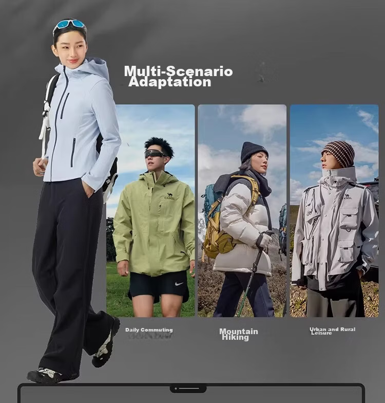 Camel [Dilireba Same Style] Women's Softshell Jacket Two-Piece Set Spring 2026 Windproof Waterproof Fleece Lined Warm Coat 10