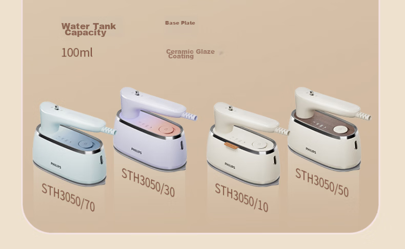 PHILIPS Handheld Compact Iron And Garment Steamer for Home Use, Portable Travel Ironing Machine, Gift, STH3050/30 60