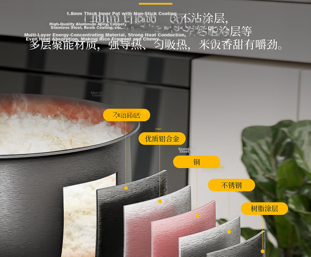 TIGER Rice Cooker, Multifunctional Smart Microcomputer, Programmable Timer Rice Cooker, Non-Stick Home Rice Cooker for 3-4 People, 4L JAX-C15C 18