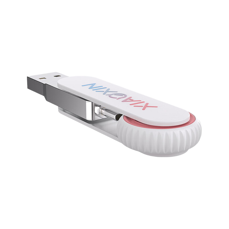 Lenovo Xiaoxin Solid State USB Flash Drive Multi-Interface Compatible with Mobile Phones, Tablets, and Computers High-Speed Transmission Compact Portable Fun New Design 128GB Decompression Disk Pearl 