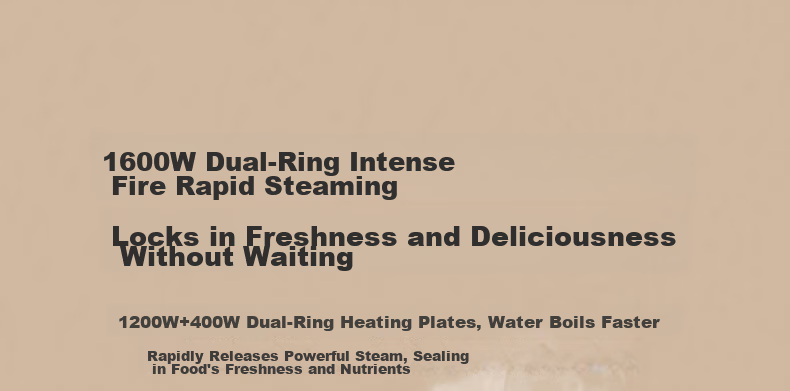 Midea Electric Steamer Electric Hot Pot Electric Cooker Multifunctional Electric Frying Pan Household Multi-Purpose Integrated Electric Heating Pot Steaming Fish, Buns, Eggs with Transparent Window MZ 8