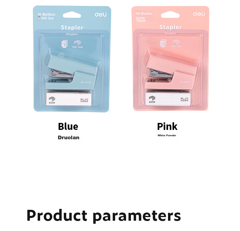 Deli Mini Stapler for Students, Compact Office Stapler, Portable Handheld Binding Machine, Small Size, Includes 830 Staples, Green NS083A 13