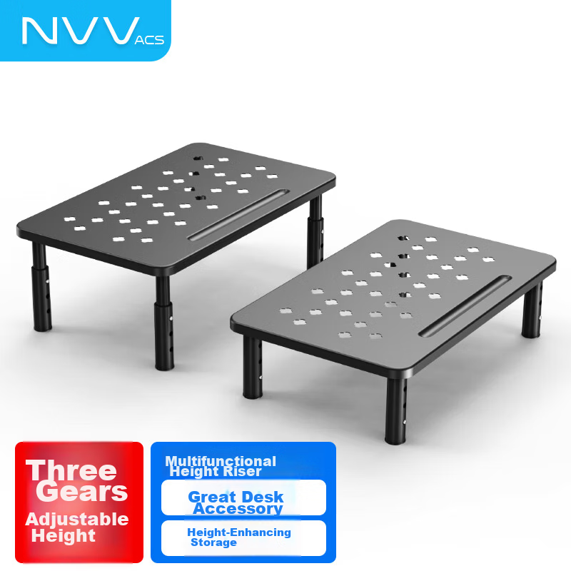 NVV Monitor Riser Laptop Stand Desktop Computer Monitor Stand Desk Organizer Keyboard Storage Base NP-14