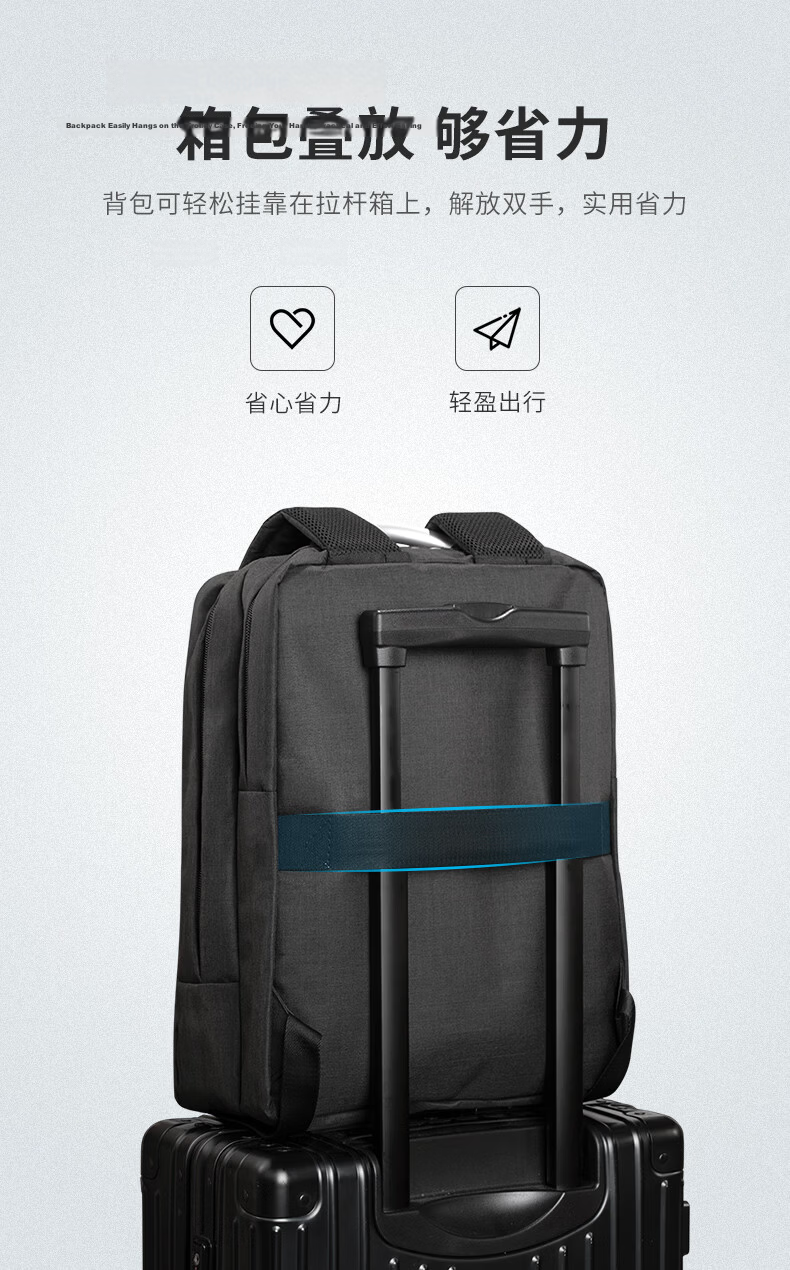 LEXON 15.6-inch Laptop Backpack Double-layer Large Capacity Commuter Travel Student School Bag Customizable Logo 5
