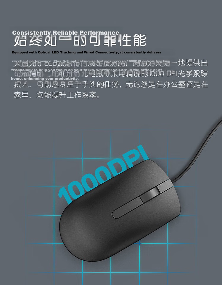 DELL MS5320W Wireless Mouse, Office And Home Use, Bluetooth Mouse, Dual Bluetooth Mouse, Wireless Ergonomic Right-Handed Specialized, Titan Gray 3
