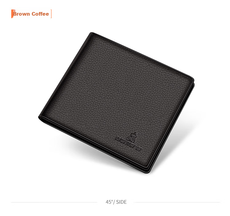 MEXICAN Genuine Top-Grain Leather Business Wallet for Men, Fashionable Short Wallet with Multiple Card Slots, Horizontal Design, Birthday Gift for Me 18