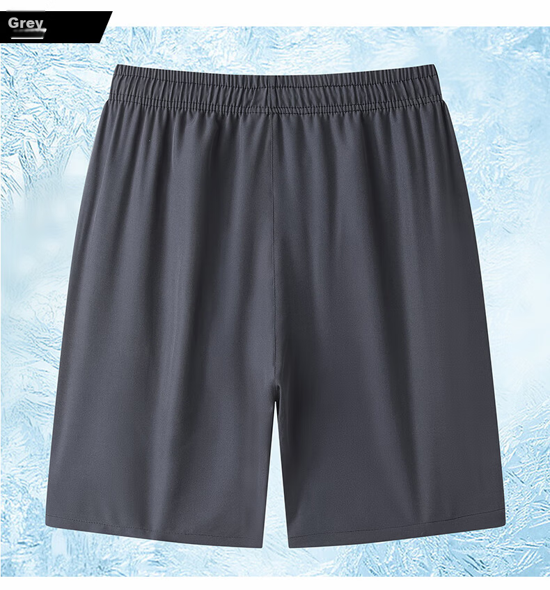 TUCANO Men's Shorts, Summer Two-Piece Set, Sports Ice Silk Lightweight Comfortable Quick-Dry Five-Point Pants, Fashionable Menswear, Gray/blue L 11