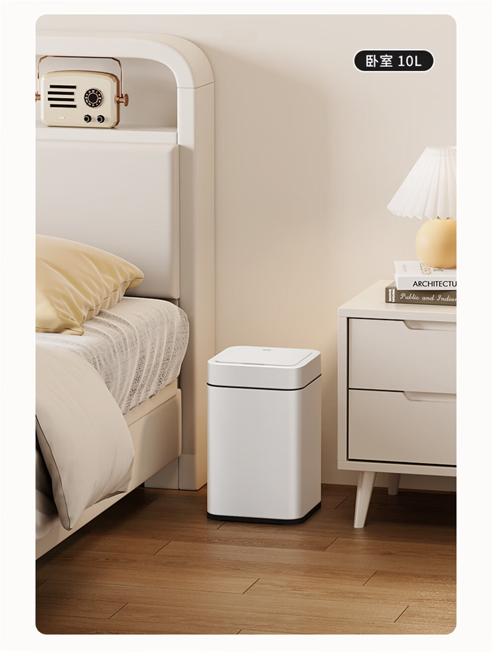 EKO Smart Sensor Trash Can, 9L Gray Steel, Large Capacity, Stainless Steel, for Home Bathroom Kitchen, Recommended by Zhang Ruoyun, Model 9252 14
