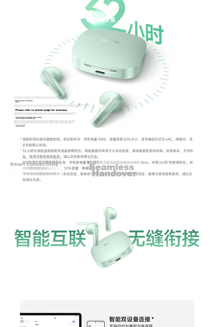 MI Redmi Buds 7S Semi-In-Ear Active Noise Cancelling Bluetooth Earphones for Android and Apple Phones - Midnight Black 11