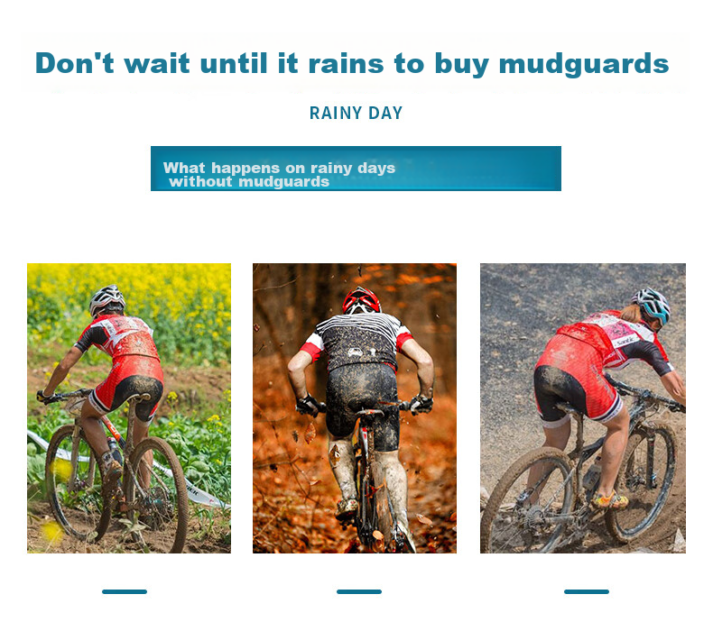 Flying Pigeon Mountain Bike Mudguard Folding Bike Road Bike Front and Rear Wheel Waterproof Extended Fender Universal 19