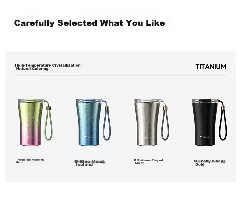 TOMIC Pure Titanium Insulated Coffee Cup Outdoor Water Bottle High-Quality Gift for Women Girlfriend Birthday Present 19