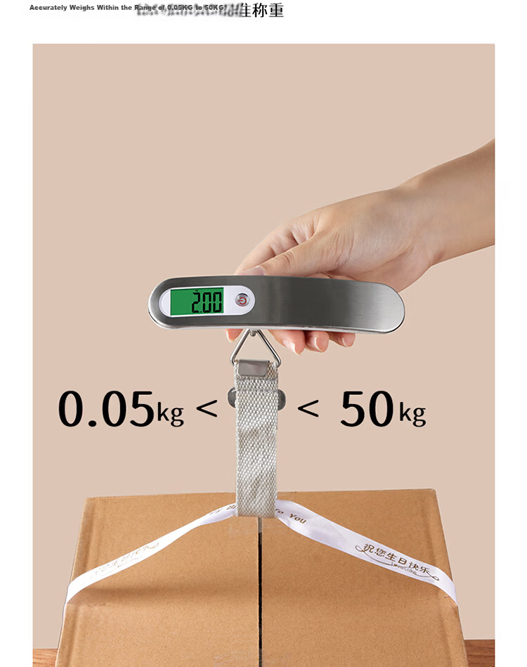 Baijie Portable Electronic Hanging Scale Travel Luggage Scale Courier Scale Household Small Hook Fishing Scale 4