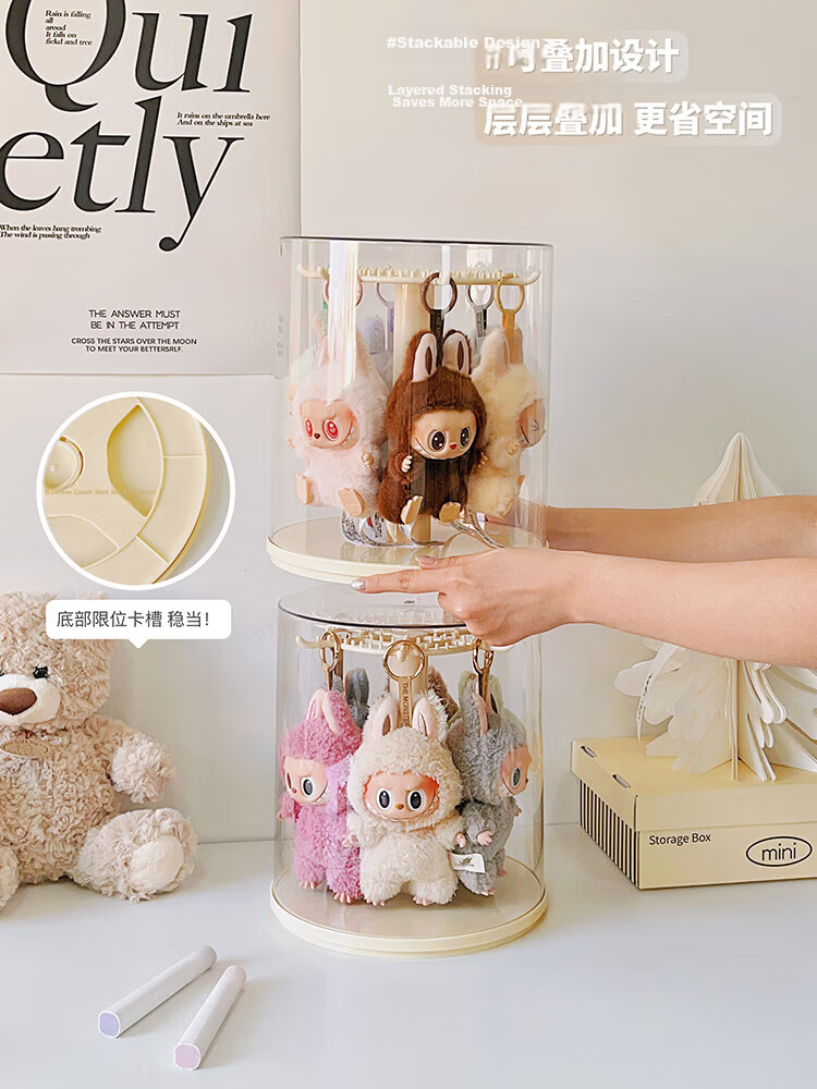 EACHY Blind Box Display Case, Transparent Dust-Proof Storage Box for Figurines And Toys, Labubu Pop Mart Display Case - Large Size 6