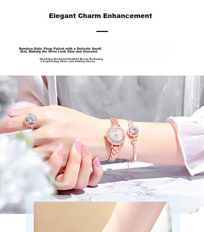 40,000 Kilometers Women's Watch Fashionable Compact Trendy Student Quartz Waterproof Ladies Watch New Year Gift Back to School 9