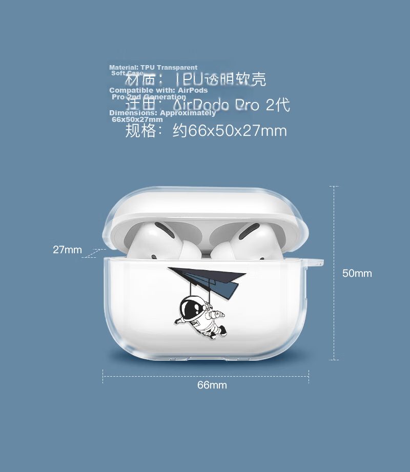 Yingkaida AirPods 3 Case [Happy Pachydog], Apple Earphone Protective Case, Wireless Bluetooth Earphone Cover, Shockproof Creative Anti-Slip Shell, Storage Case 13