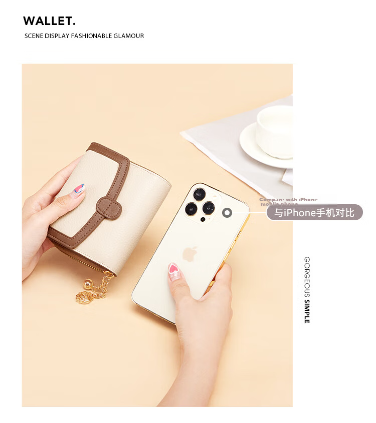 Kouyi Women's Short Wallet Genuine Leather Mini Fashion Coin Purse Student Birthday Gift for Girlfriend Wife 11