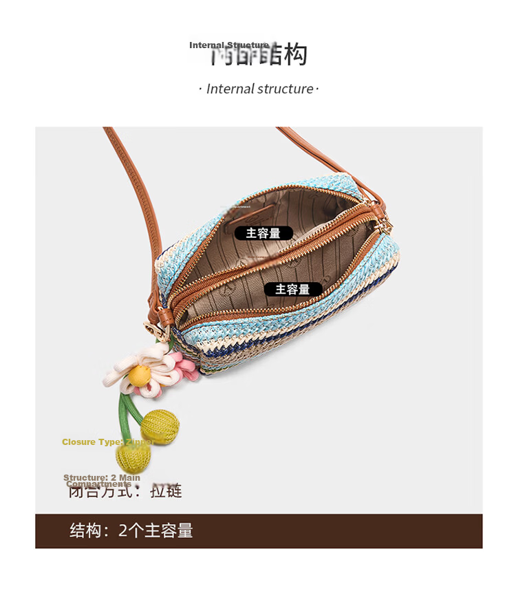 Aokang Women's New Rainbow Fashion Mobile Phone Bag Luxury Crossbody Shoulder Bag Birthday Gift Practical for Girlfriend 15