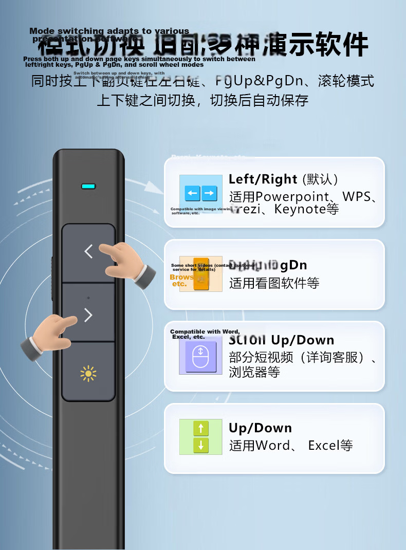 Nuowei N21 BLE Laser Presentation Pointer Teacher Telescopic Teaching Rod Seewo Whiteboard PPT Touch Pen Wireless Remote Presenter Green Light Cherry Blossom Pink 6