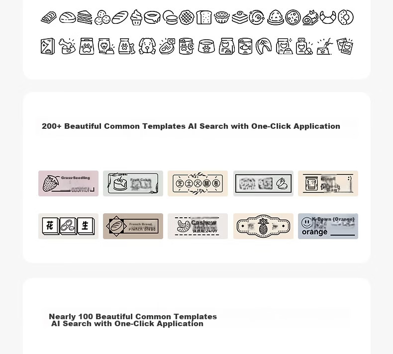 Deli Q1 White Portable Thermal Label Printer for Home Use - Planner Name Tags, Storage Labels, Price Tags, Food Label Printer - Package 2 23