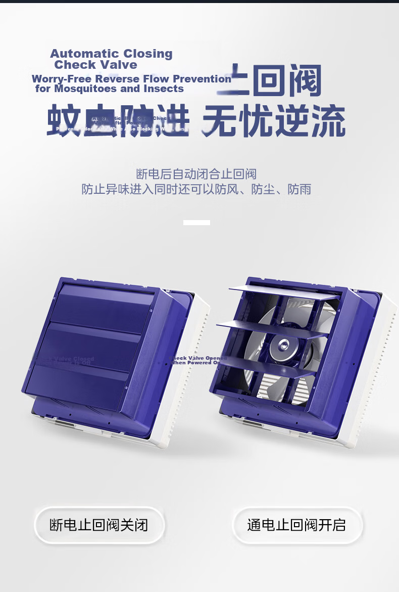 Midea [Window Exhaust] Window-Mounted Exhaust Fan Ventilation Fan for Bathroom Kitchen Wall Use 12-Inch Extractor Fa 5