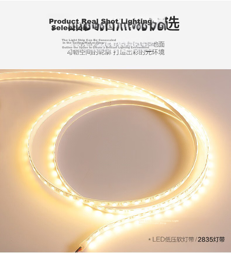 NVC LED Silicone Soft Light Strip 24V Low Voltage Waterproof Embedded 5m Pack - 12x12mm Front Emitting Warm White 4000K 15