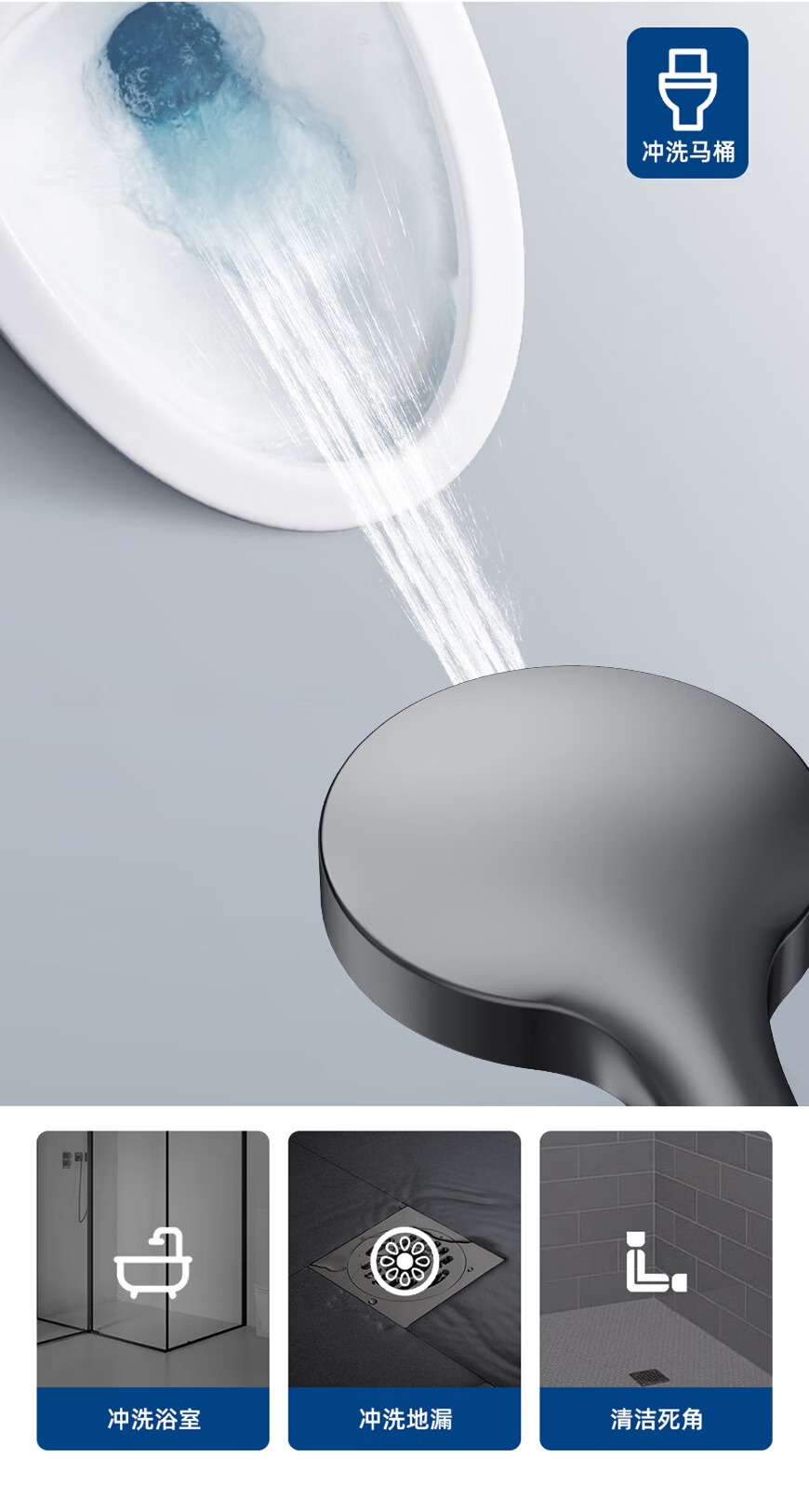 DU PONT Fortune Global 500 Company Bathroom Handheld Shower Head Set with Shower Filter Cartridge, Pack of 3 15