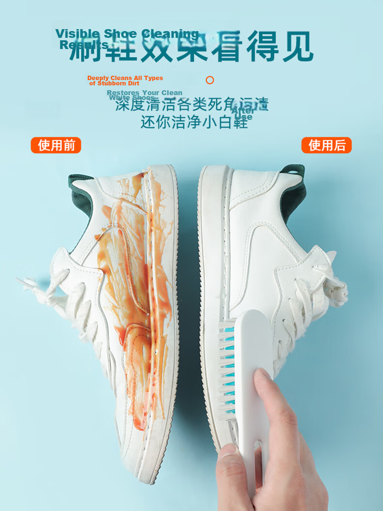 CHAHUA Long Handle Hard Bristle Shoe Brush Multi-Functional Household Shoe Cleaning Brush Plastic Small Brush 9