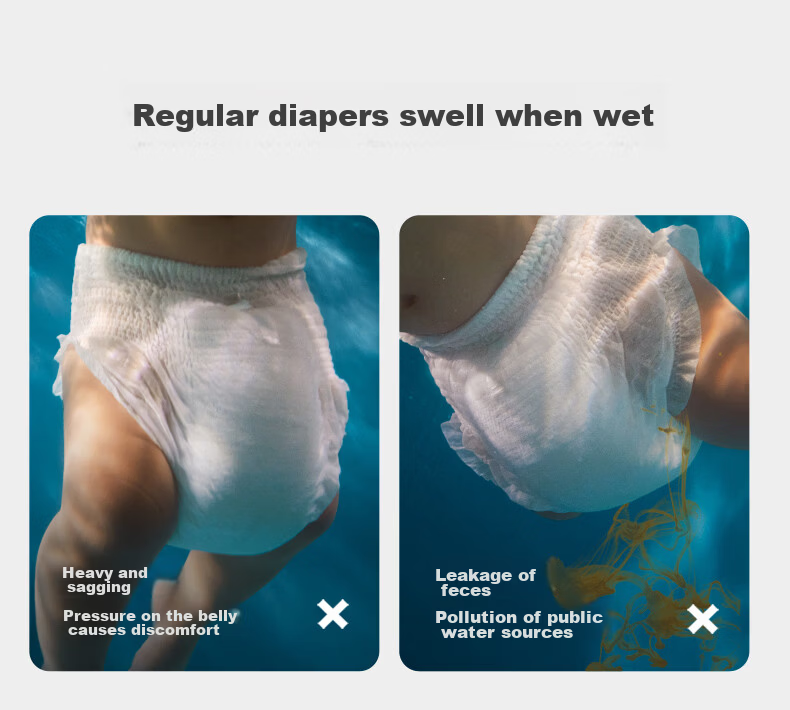 Babycare Baby Swimming Diaper Shorts Waterproof L Size 6 Pieces/Pack 3