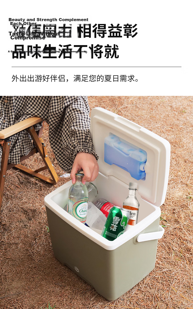 JD Original Car Outdoor Wheeled Cooler Box for Camping, Picnics, Cold Storage, Food Delivery with Wheels And Ice Packs, 30L 8