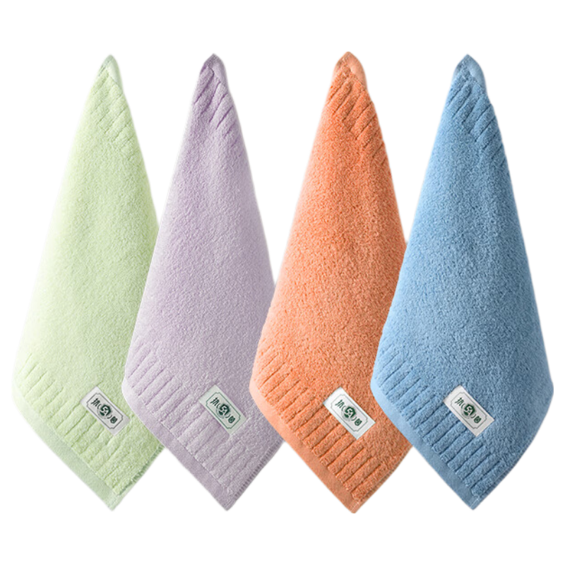 Grace 5A Antibacterial Children's Towels, 4-Pack, Xinjiang Pure Cotton Soft Baby Towels for Wiping Sweat, Face Washing, Absorbing Water, Quick-Drying Sports